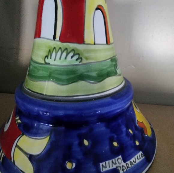 Nino Parrucca Large Italian Hand-Painted Candlestick - Picture 9 of 10